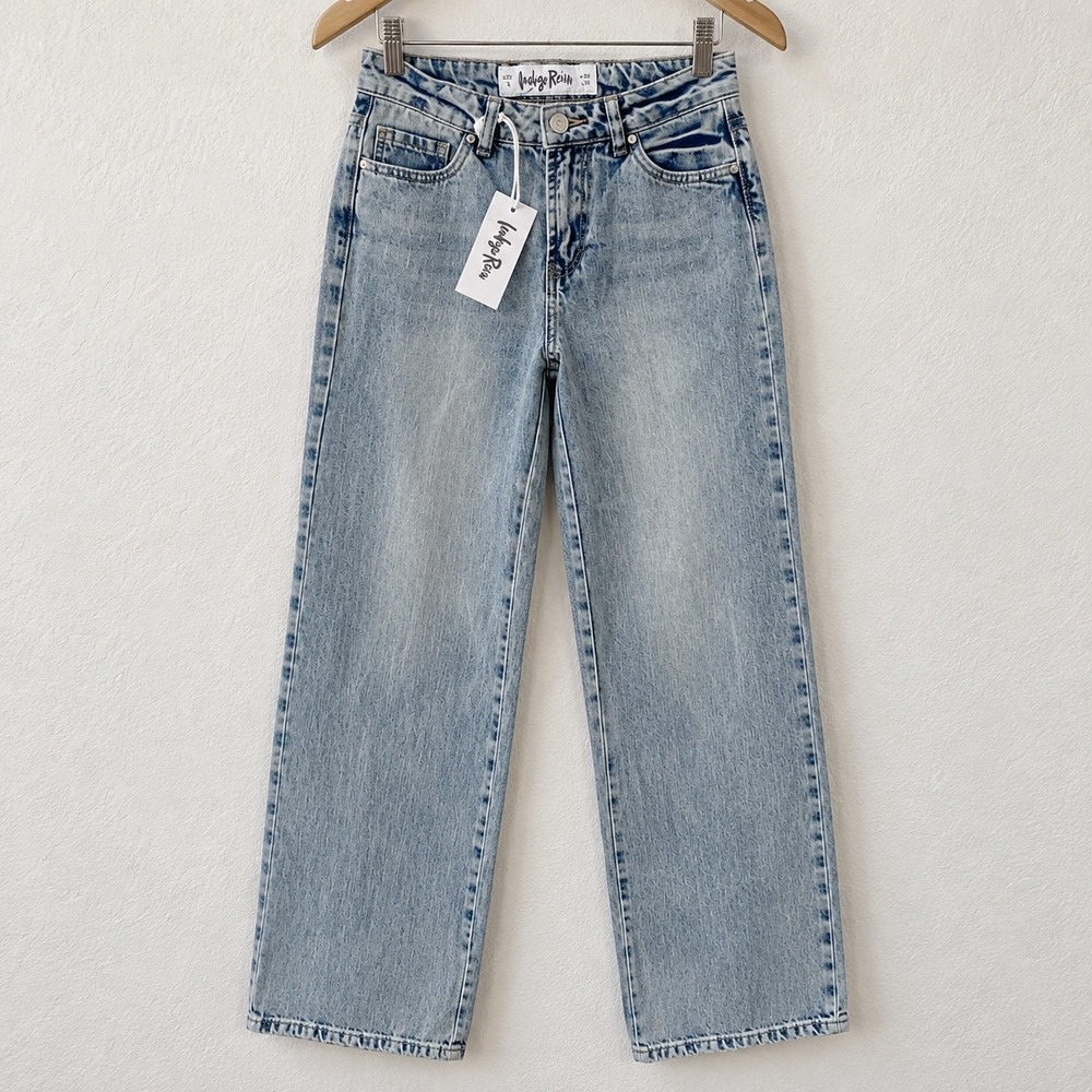 Indigo Rein Skater High Rise Jeans Light Wash Blue Denim Size 3 W25 L32 NEW